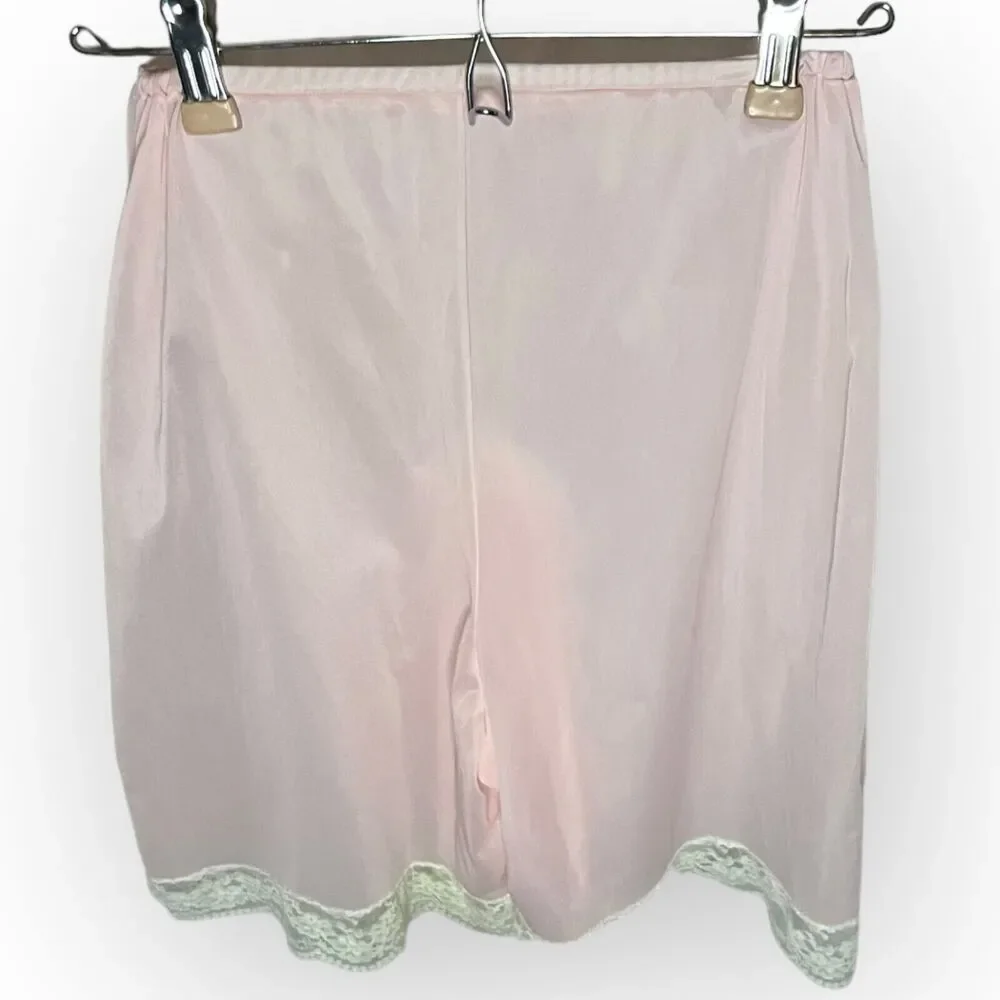 Olga Vintage 60s Pink & White 100% Nylon Slim Panti-Slip Tap Pants Bloomers Sz S - Picture 7 of 11